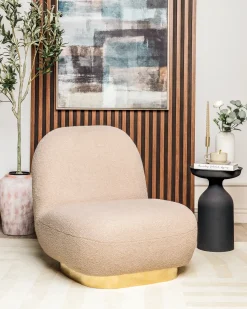 Poltrona LOVIISA Bouclé Beige
