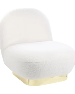 Poltrona LOVIISA Bouclé Bianco