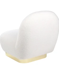 Poltrona LOVIISA Bouclé Bianco