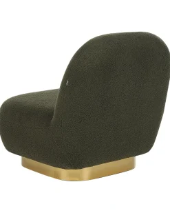 Poltrona LOVIISA Bouclé Verde scuro