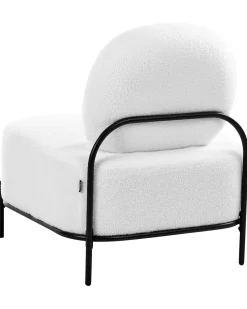 Poltrona LUNDE Bouclé Bianco