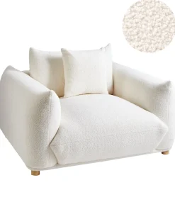 Poltrona LUVOS Bouclé Bianco sporco