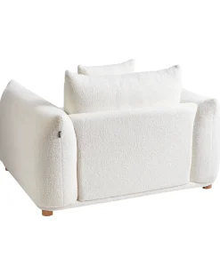 Poltrona LUVOS Bouclé Bianco sporco