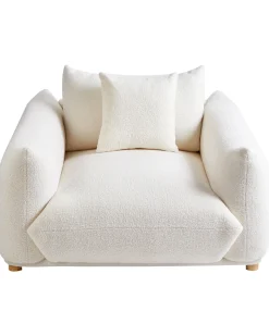 Poltrona LUVOS Bouclé Bianco sporco