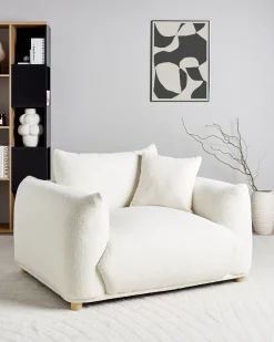 Poltrona LUVOS Bouclé Bianco sporco