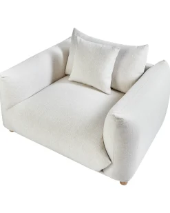 Poltrona LUVOS Tessuto Bianco sporco