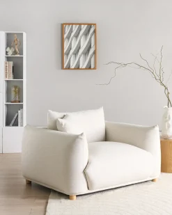 Poltrona LUVOS Tessuto Bianco sporco