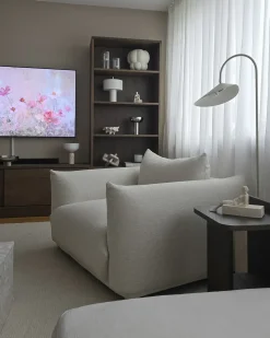 Poltrona LUVOS Tessuto Bianco sporco