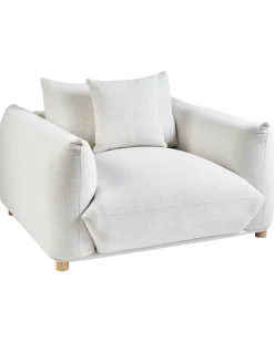 Poltrona LUVOS Tessuto Bianco sporco