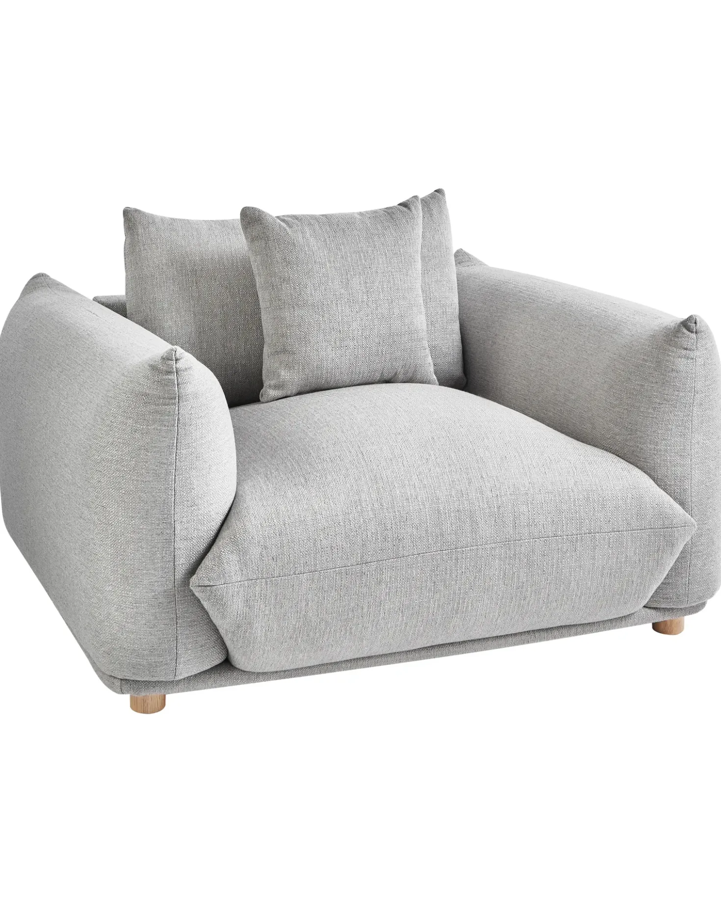 Poltrona LUVOS Tessuto Grigio chiaro