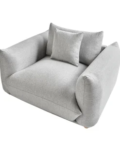 Poltrona LUVOS Tessuto Grigio chiaro
