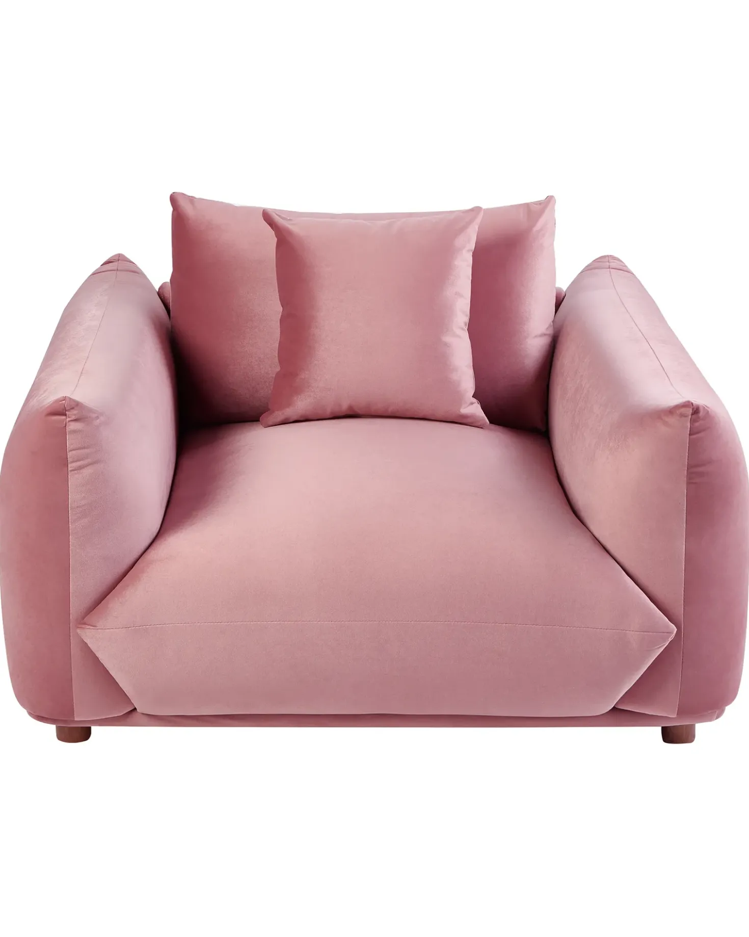 Poltrona LUVOS Velluto Rosa