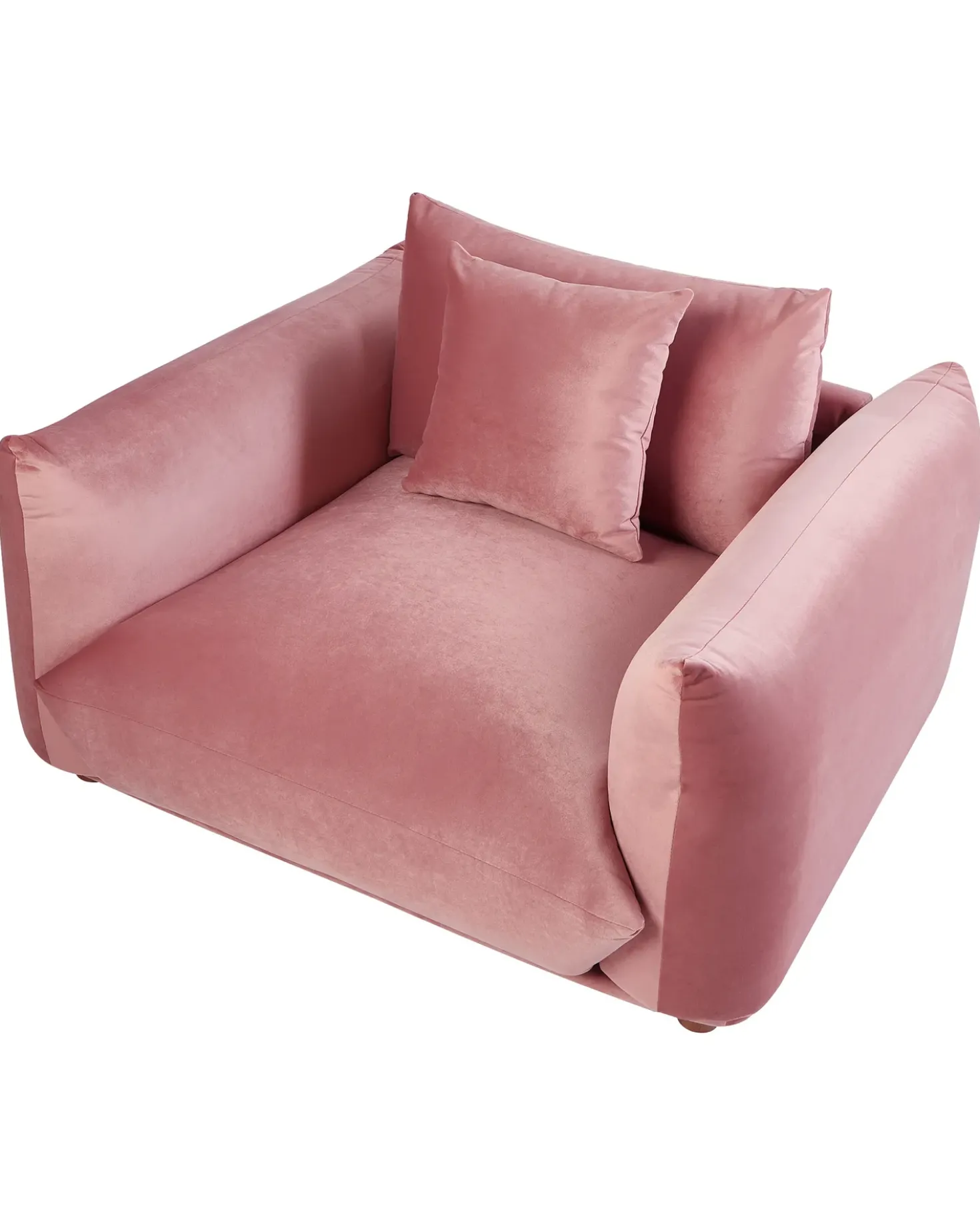 Poltrona LUVOS Velluto Rosa
