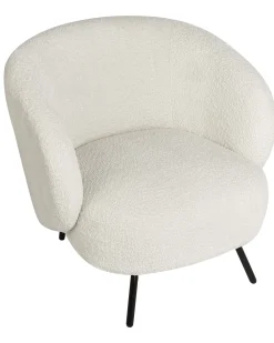 Poltrona MAKELA Bouclé Bianco sporco