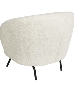 Poltrona MAKELA Bouclé Bianco sporco