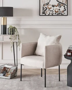 Poltrona MALMOS Tessuto Beige chiaro