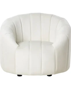Poltrona MALUNG Velluto Bianco sporco