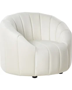 Poltrona MALUNG Velluto Bianco sporco
