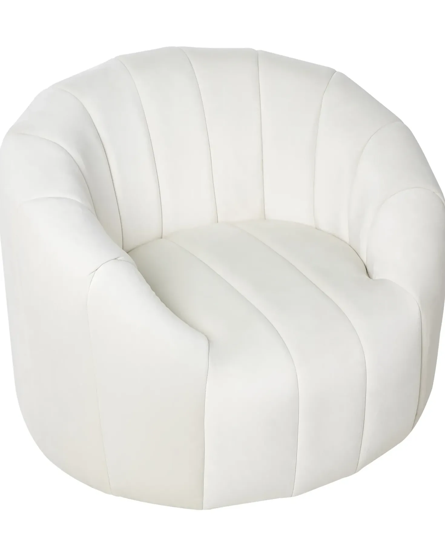 Poltrona MALUNG Velluto Bianco sporco