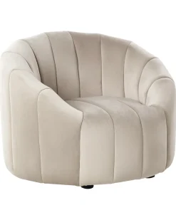 Poltrona MALUNG Velluto Beige