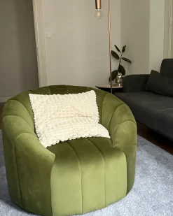Poltrona MALUNG Velluto Verde scuro
