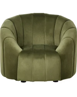 Poltrona MALUNG Velluto Verde scuro