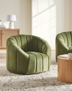 Poltrona MALUNG Velluto Verde scuro