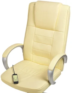 Poltrona massaggiante Con riscaldatore GRANDEUR Pelle sintetica Beige
