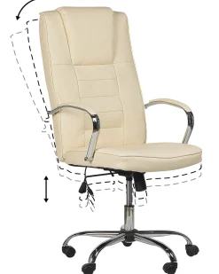 Poltrona massaggiante Con riscaldatore GRANDEUR Pelle sintetica Beige