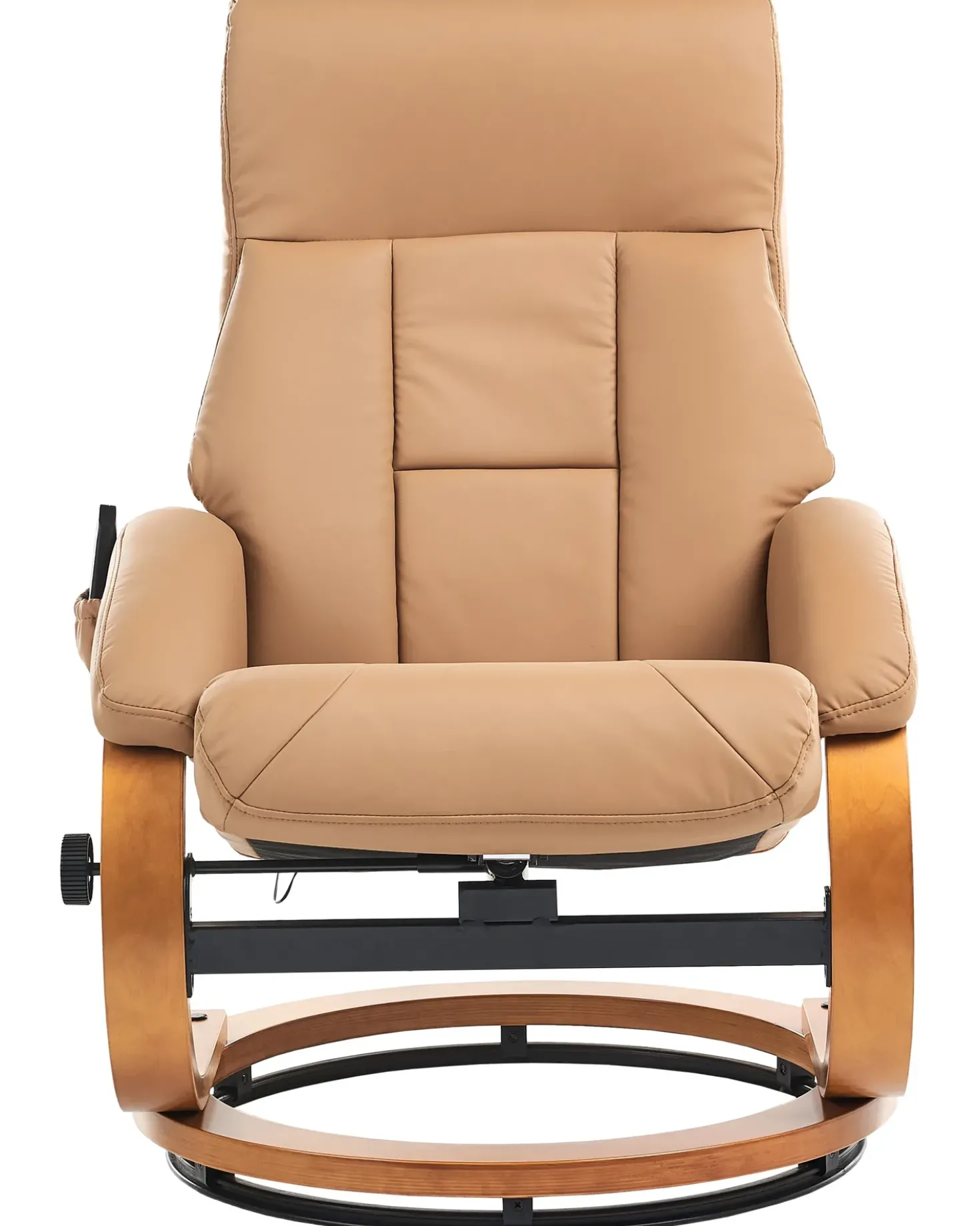 Poltrona massaggiante FORCE con poggiapiedi Pelle sintetica Beige sabbia