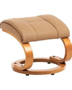 Poltrona massaggiante FORCE con poggiapiedi Pelle sintetica Beige sabbia