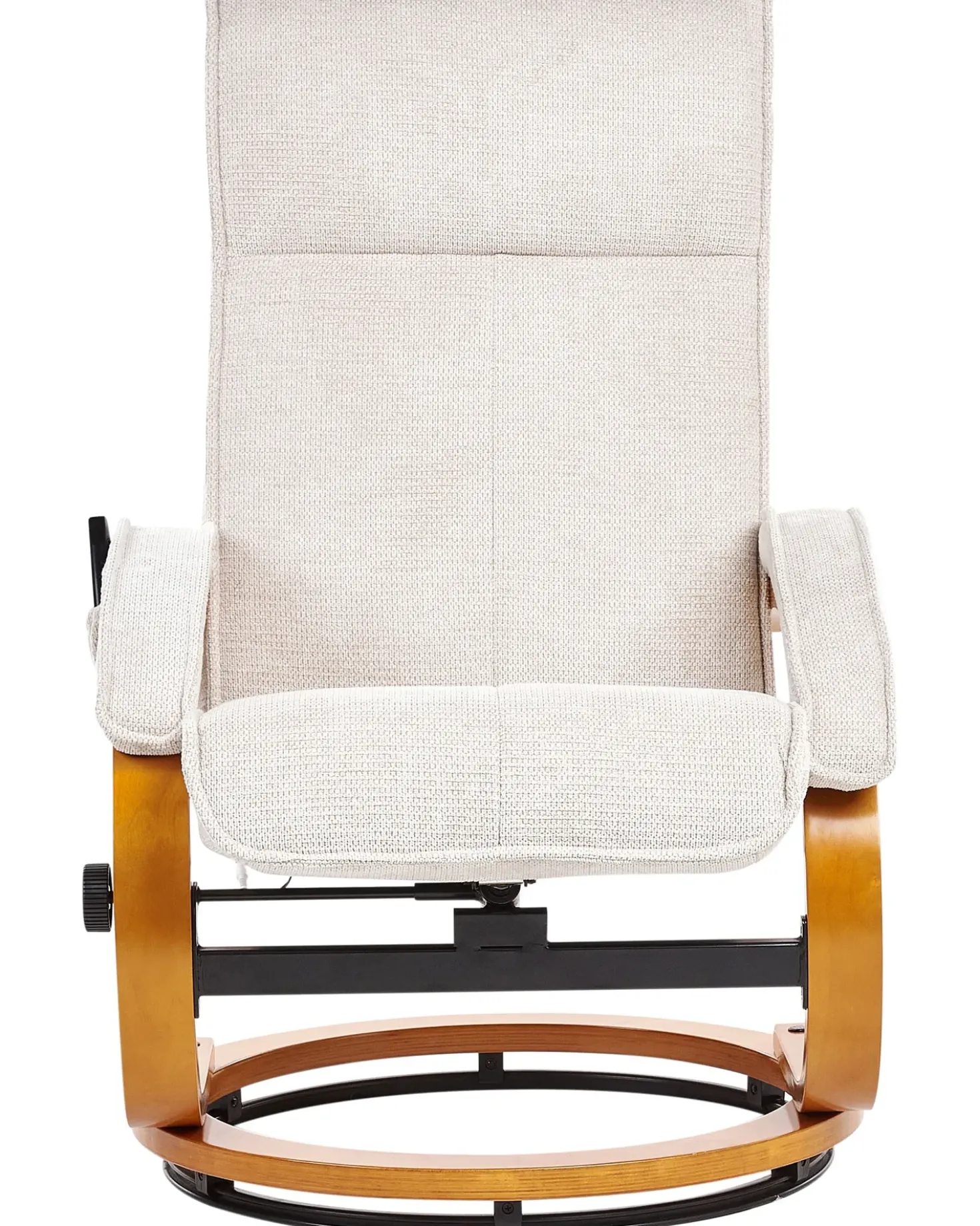 Poltrona massaggiante HERO con poggiapiedi Tessuto Beige chiaro