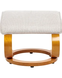 Poltrona massaggiante HERO con poggiapiedi Tessuto Beige chiaro