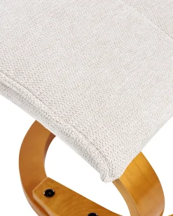 Poltrona massaggiante HERO con poggiapiedi Tessuto Beige chiaro