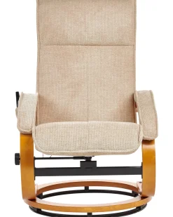 Poltrona massaggiante HERO con poggiapiedi Tessuto Beige