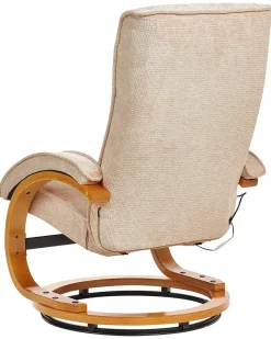 Poltrona massaggiante HERO con poggiapiedi Tessuto Beige