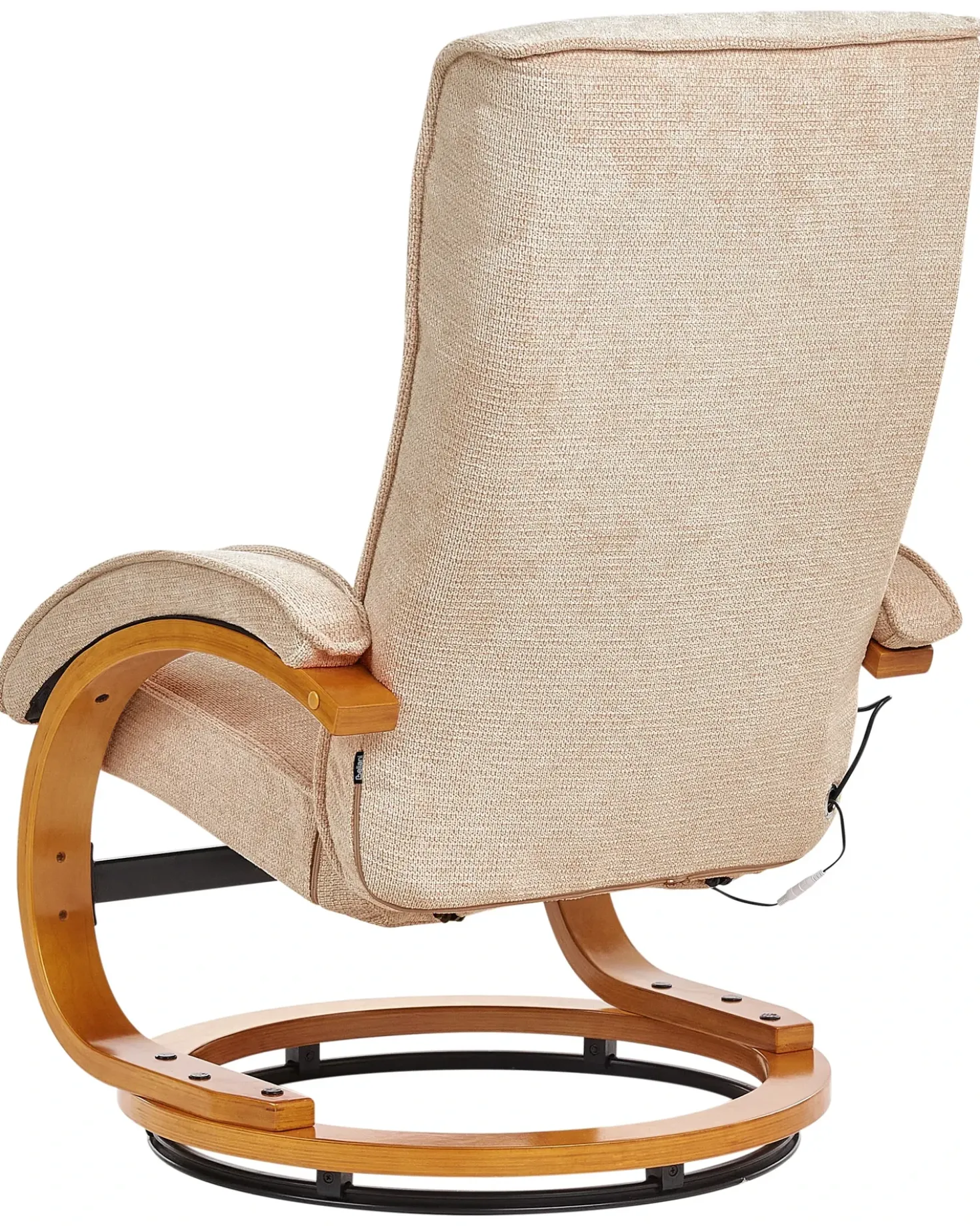 Poltrona massaggiante HERO con poggiapiedi Tessuto Beige
