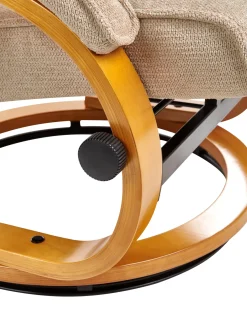 Poltrona massaggiante HERO con poggiapiedi Tessuto Beige