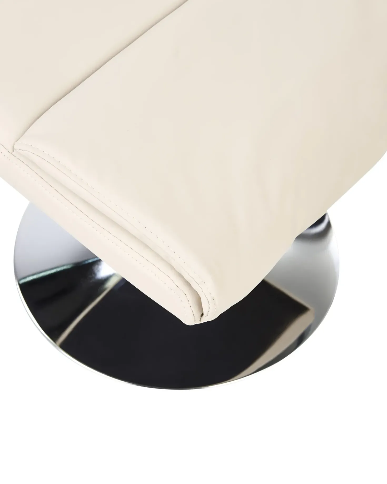 Poltrona massaggiante LEGEND con poggiapiedi Pelle sintetica Beige chiaro