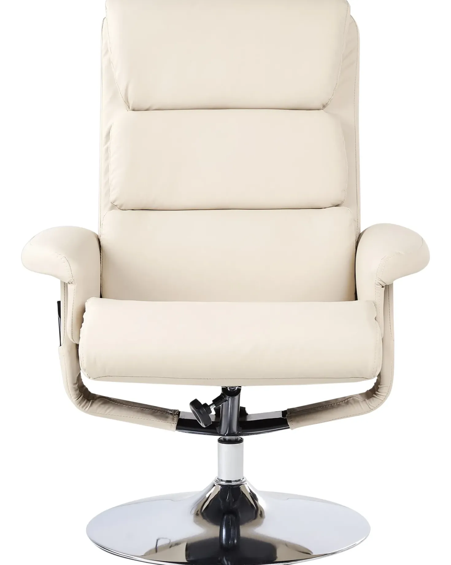 Poltrona massaggiante LEGEND con poggiapiedi Pelle sintetica Beige chiaro