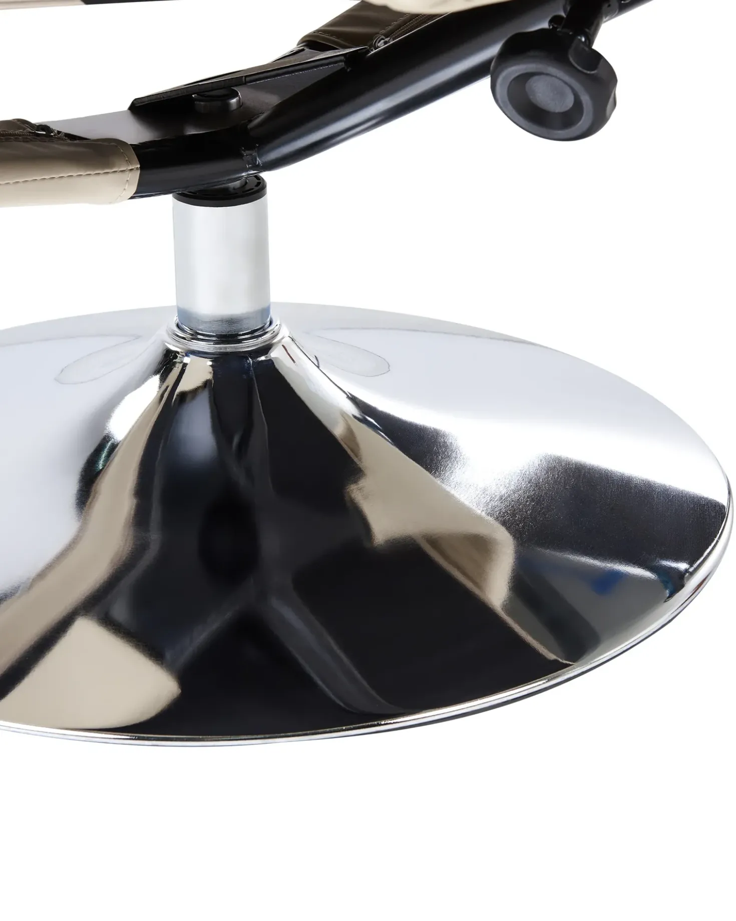 Poltrona massaggiante LEGEND con poggiapiedi Pelle sintetica Beige chiaro
