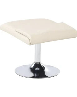 Poltrona massaggiante LEGEND con poggiapiedi Pelle sintetica Beige chiaro