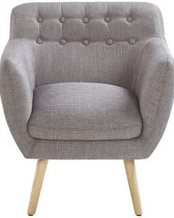 Poltrona MELBY Tessuto Grigio chiaro