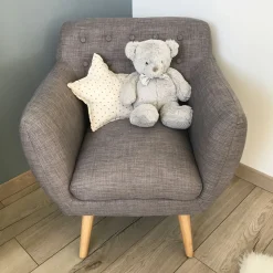 Poltrona MELBY Tessuto Grigio chiaro