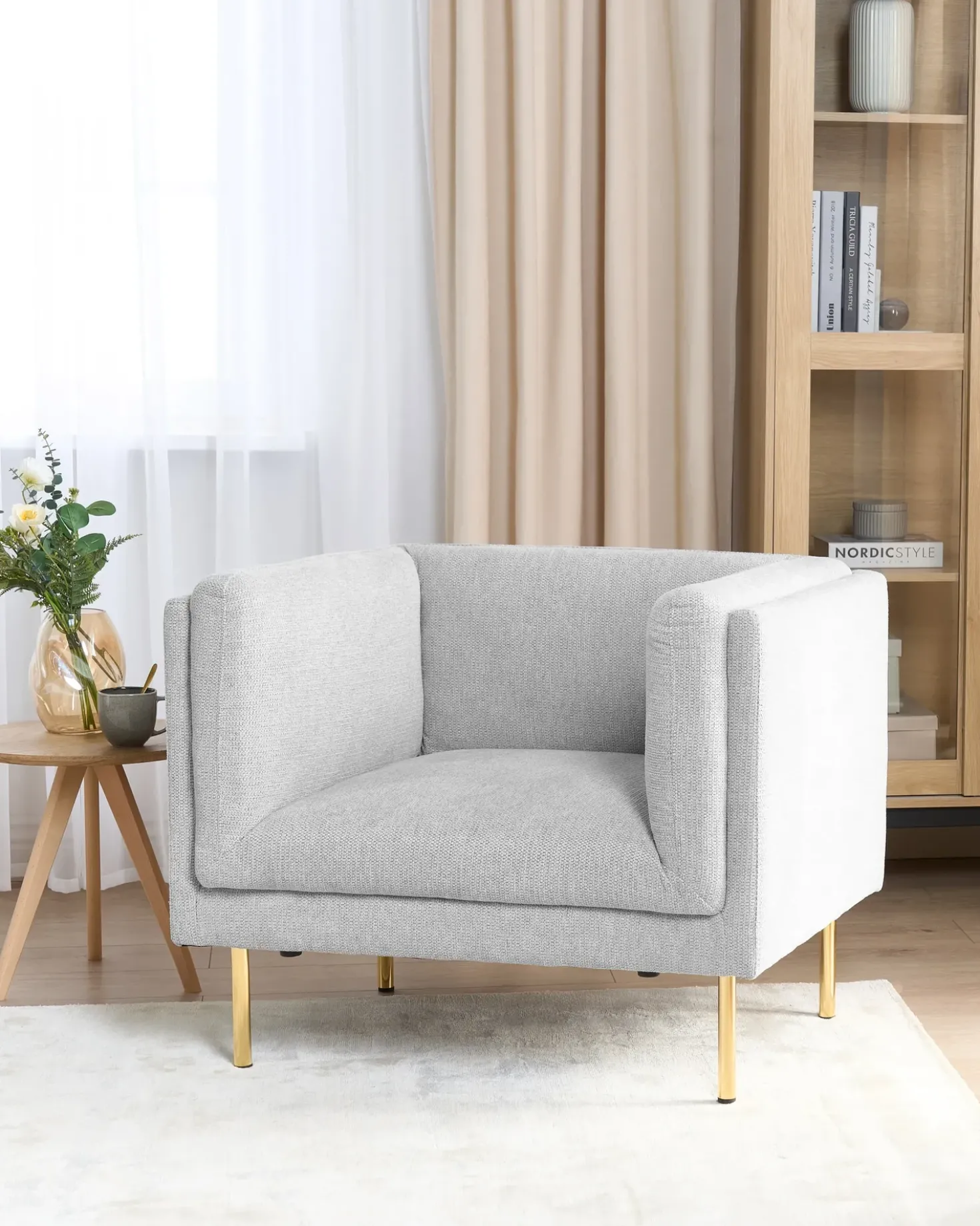 Poltrona MOEN Tessuto Grigio chiaro
