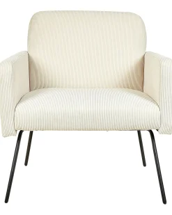 Poltrona NARKEN Velluto a coste Beige chiaro