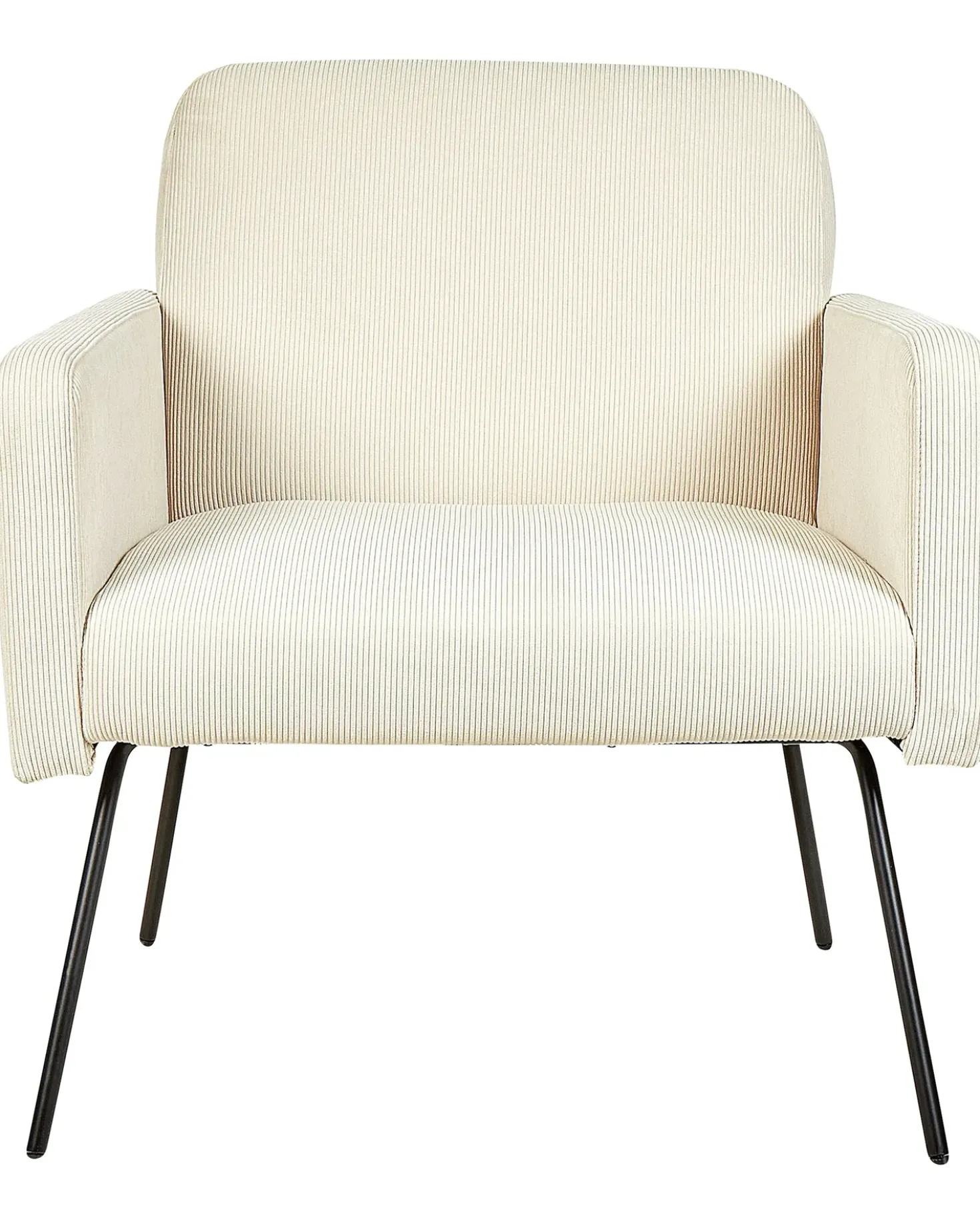 Poltrona NARKEN Velluto a coste Beige chiaro