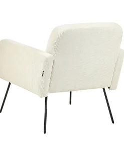 Poltrona NARKEN Velluto a coste Beige chiaro