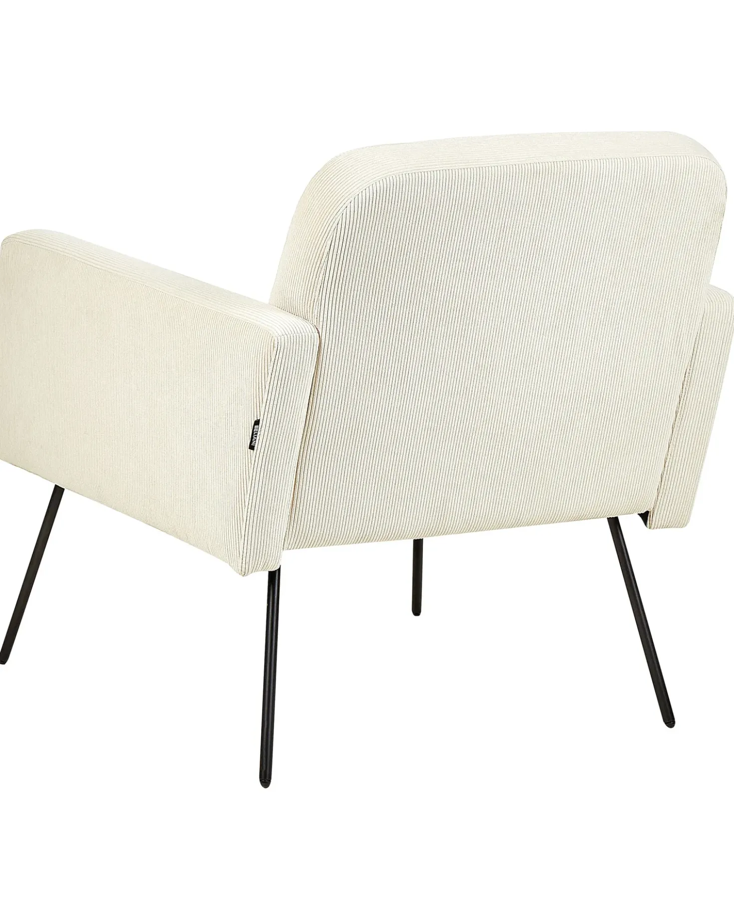 Poltrona NARKEN Velluto a coste Beige chiaro