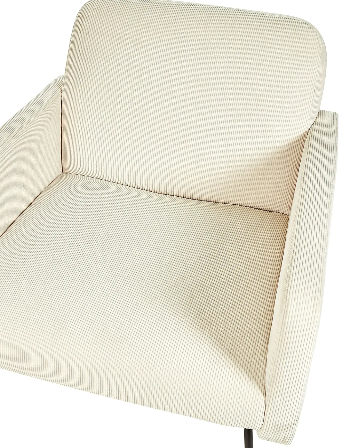 Poltrona NARKEN Velluto a coste Beige chiaro